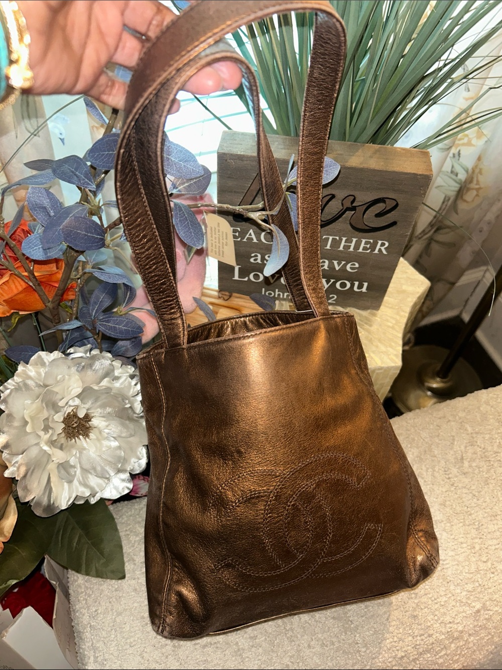 COA 👀Copper colored vintage Chanel Tote🥳🥳❌❌